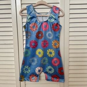 Gymnastics Leotard for Girls in Donut Pattern